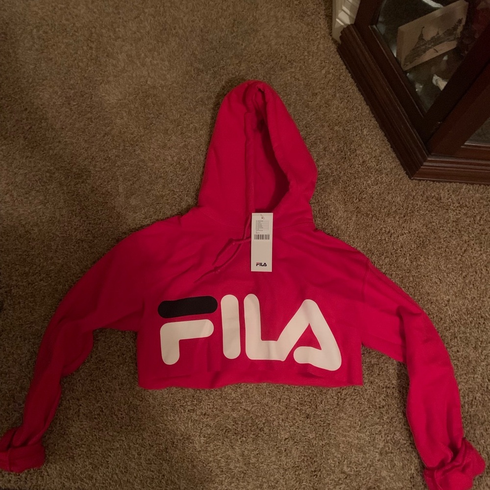 FINAL PRICE DROP! FILA W/ TAGS! red cropped hoodie